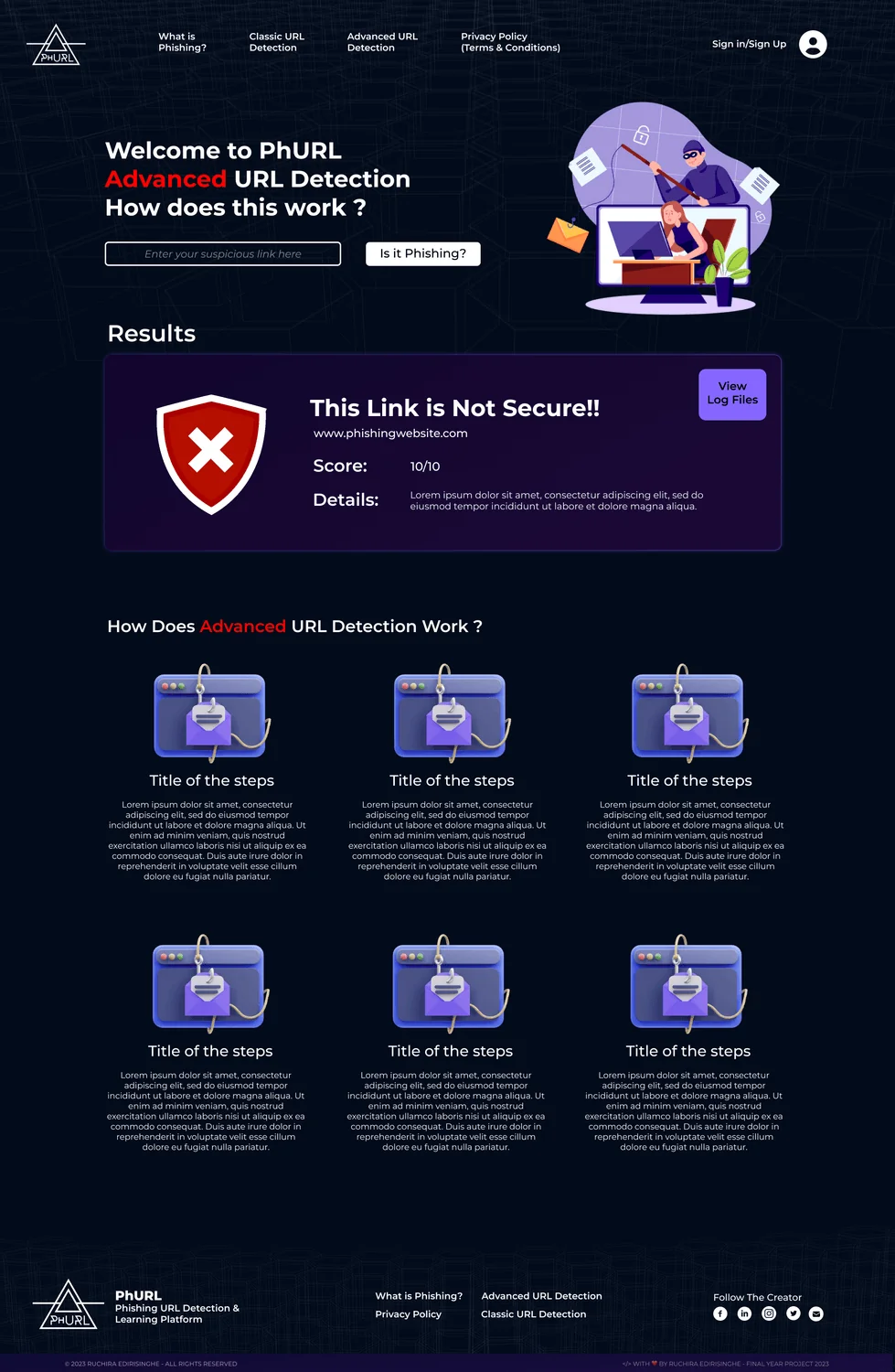 Project PhURL - Advanced detection